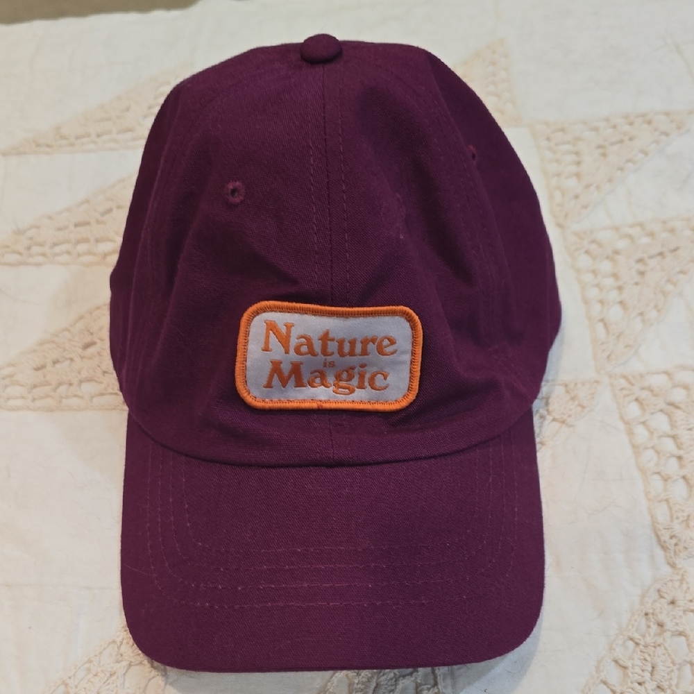 The North Face Plum Baseball Cap with Orange Trim